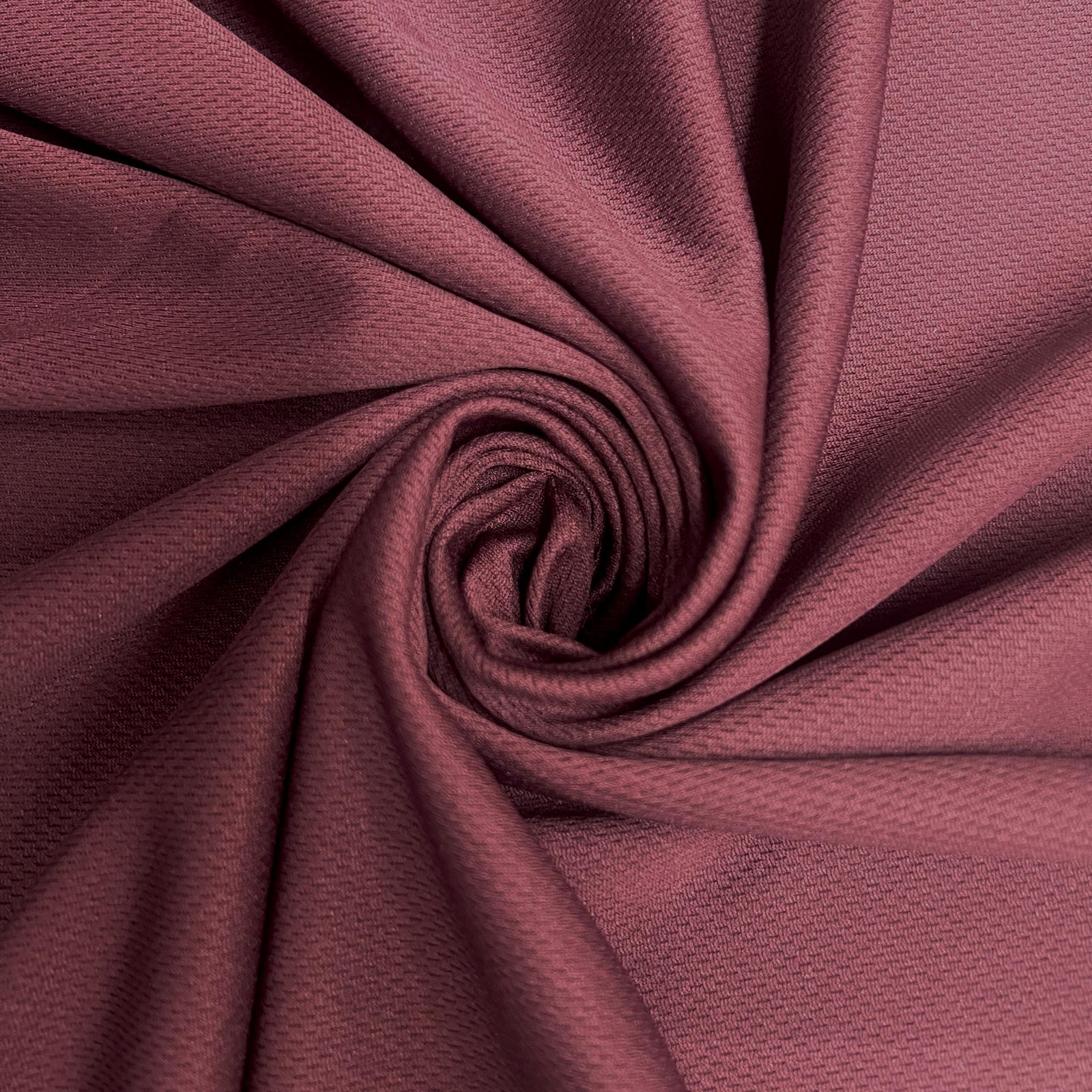 Mikaela MAROON Polyester Dimple Sports Mesh Knit Fabric by the Yard