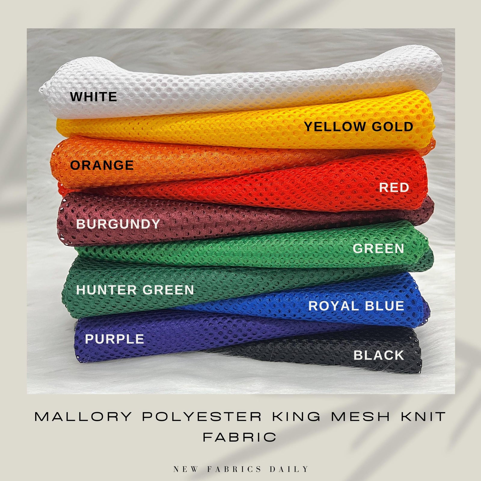 Mallory Polyester King Mesh Knit Fabric by the Yard