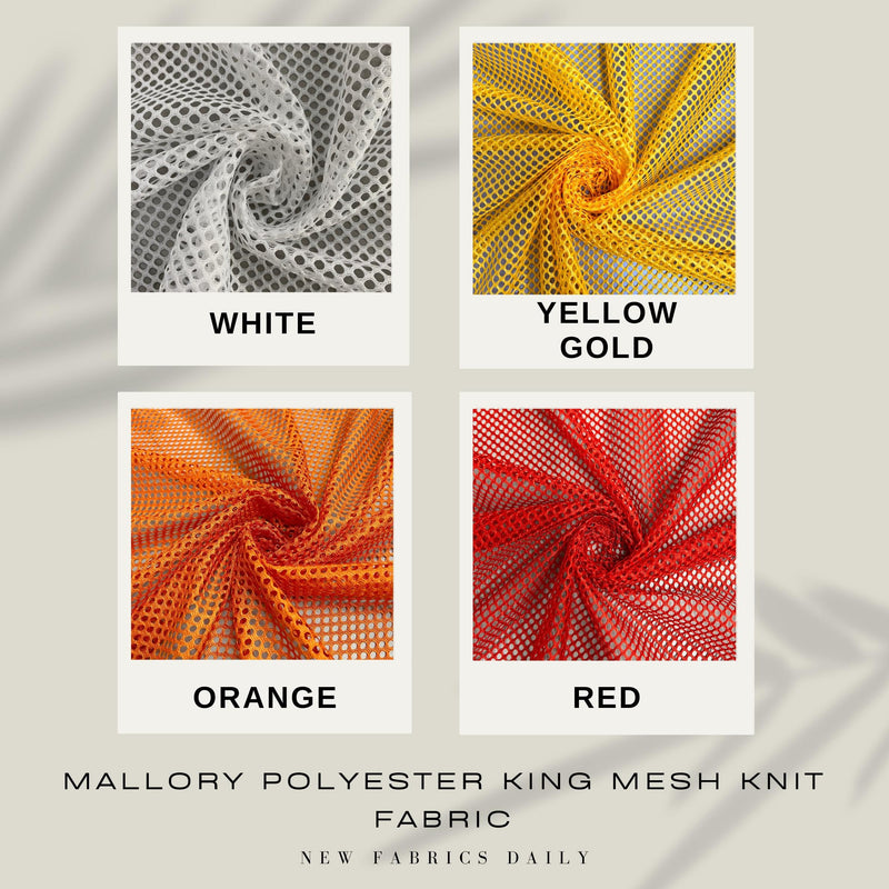 Mallory Polyester King Mesh Knit Fabric by the Yard