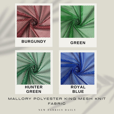 Mallory Polyester King Mesh Knit Fabric by the Yard