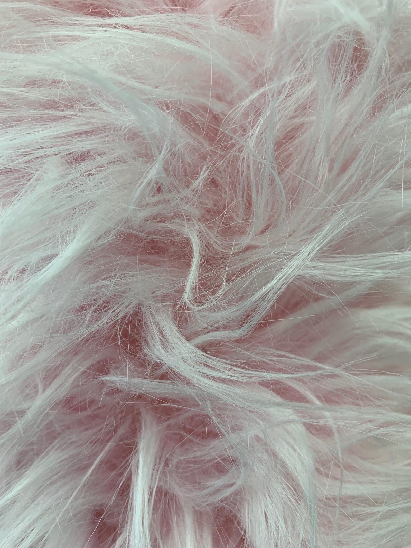 Bethany PINK Frost 2.5 Inch Mongolian Long Pile Soft Faux Fur Fabric for Fursuit, Cosplay Costume, Photo Prop, Trim, Throw Pillow, Crafts