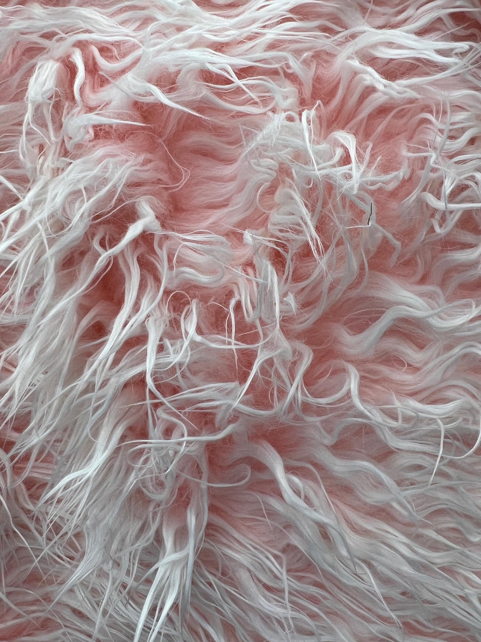 Bethany PINK-B Frost 2.5 Inch Mongolian Long Pile Soft Faux Fur Fabric for Fursuit, Cosplay Costume, Photo Prop, Trim, Throw Pillow, Crafts