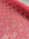 Emily CORAL Floral Nylon 4-way Stretch Spandex Lace Fabric