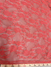 Emily CORAL Floral Nylon 4-way Stretch Spandex Lace Fabric