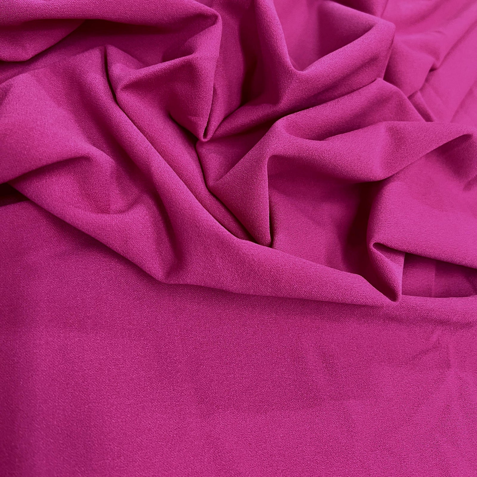 Chey FUCHSIA Stretch Crepe Scuba Techno Knit Polyester Spandex Fabric for Bows, Top Knots, Head Wraps, Clothes, Costumes, Crafts