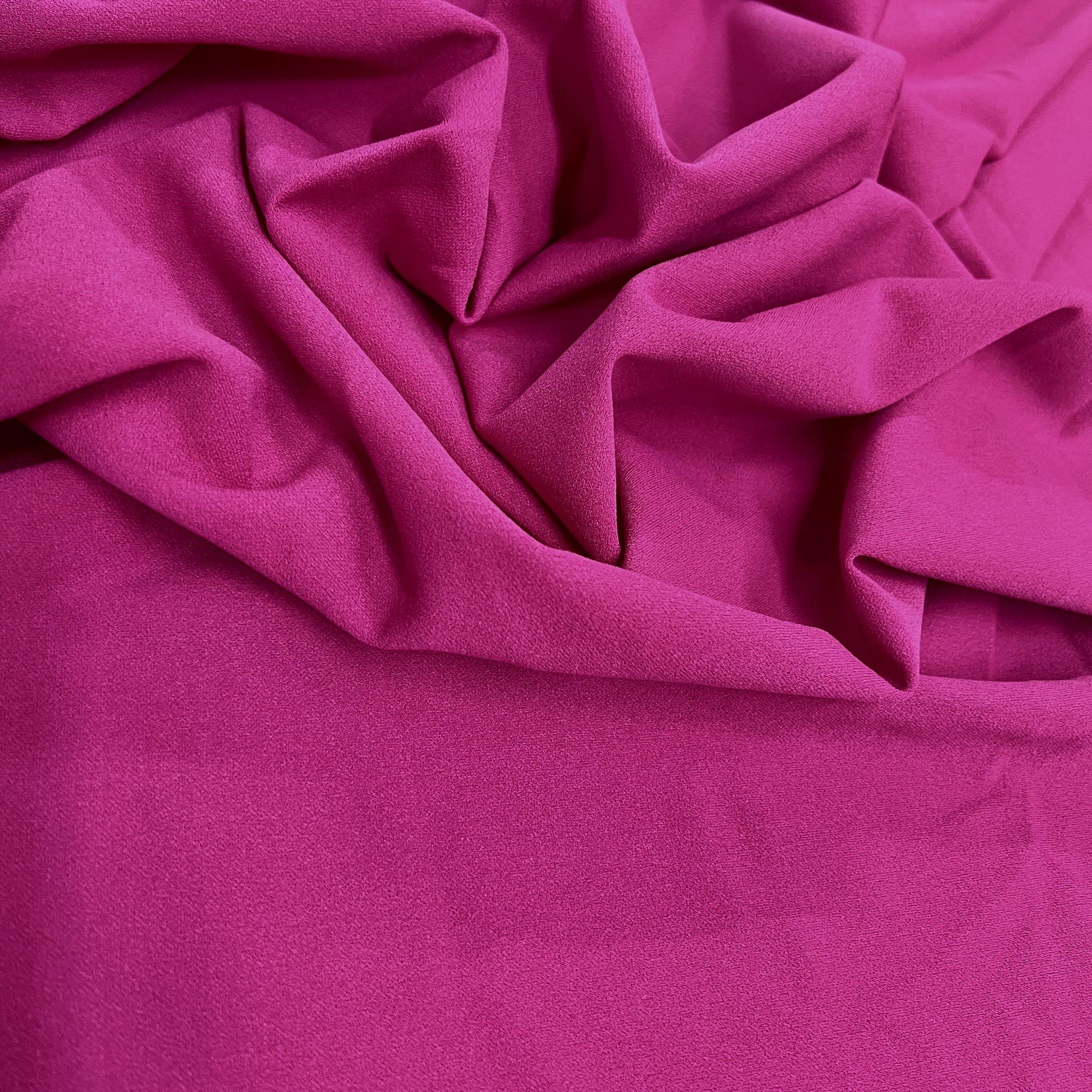 Chey FUCHSIA Stretch Crepe Scuba Techno Knit Polyester Spandex Fabric for Bows, Top Knots, Head Wraps, Clothes, Costumes, Crafts