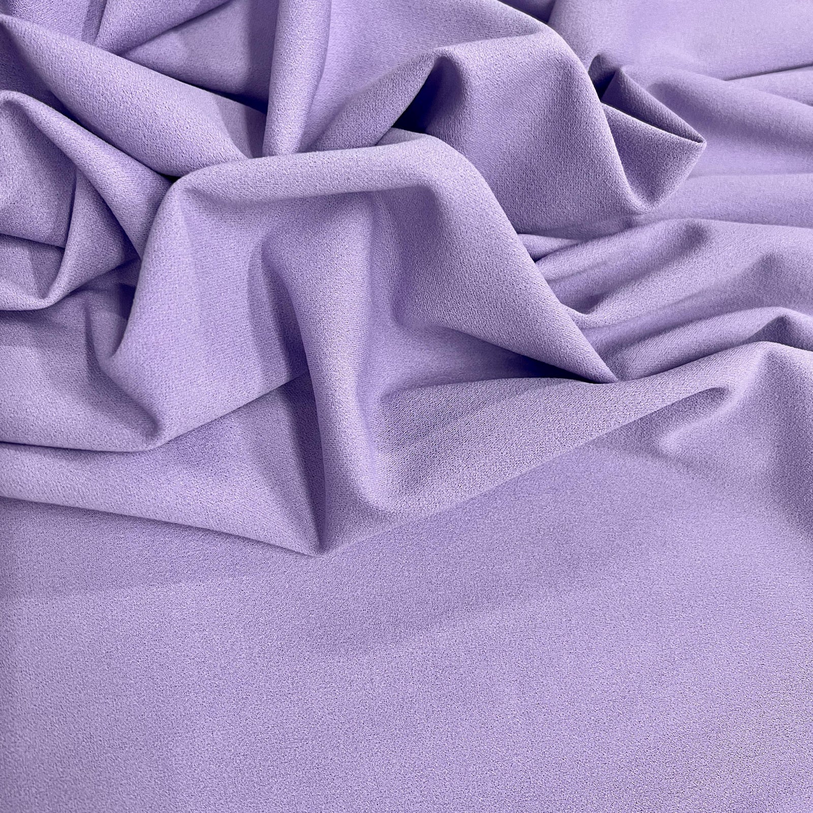 Chey LAVENDER Stretch Crepe Scuba Techno Knit Polyester Spandex Fabric for Bows, Top Knots, Head Wraps, Clothes, Costumes, Crafts