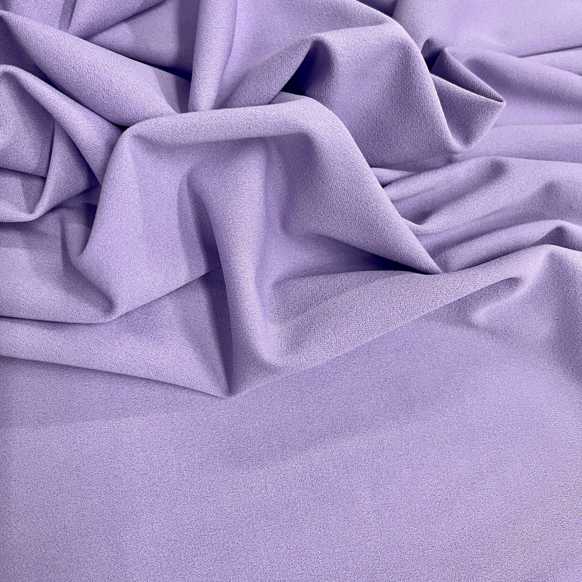 Chey LAVENDER Stretch Crepe Scuba Techno Knit Polyester Spandex Fabric for Bows, Top Knots, Head Wraps, Clothes, Costumes, Crafts