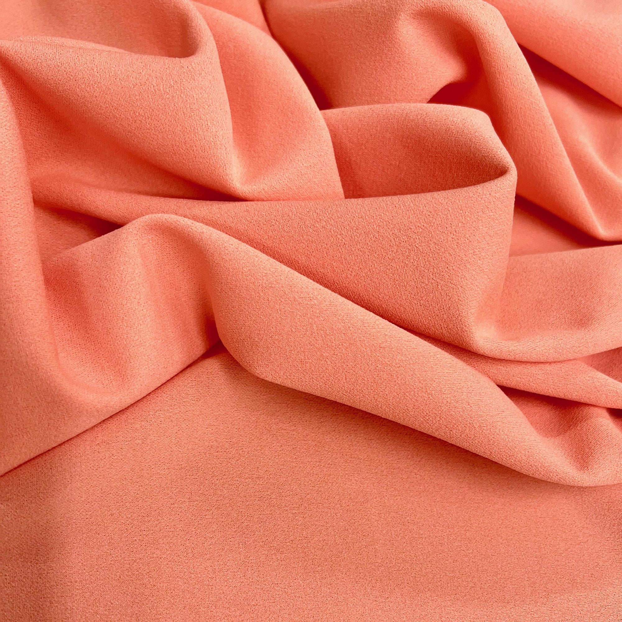 Chey CORAL Stretch Crepe Scuba Techno Knit Polyester Spandex Fabric for Bows, Top Knots, Head Wraps, Clothes, Costumes, Crafts