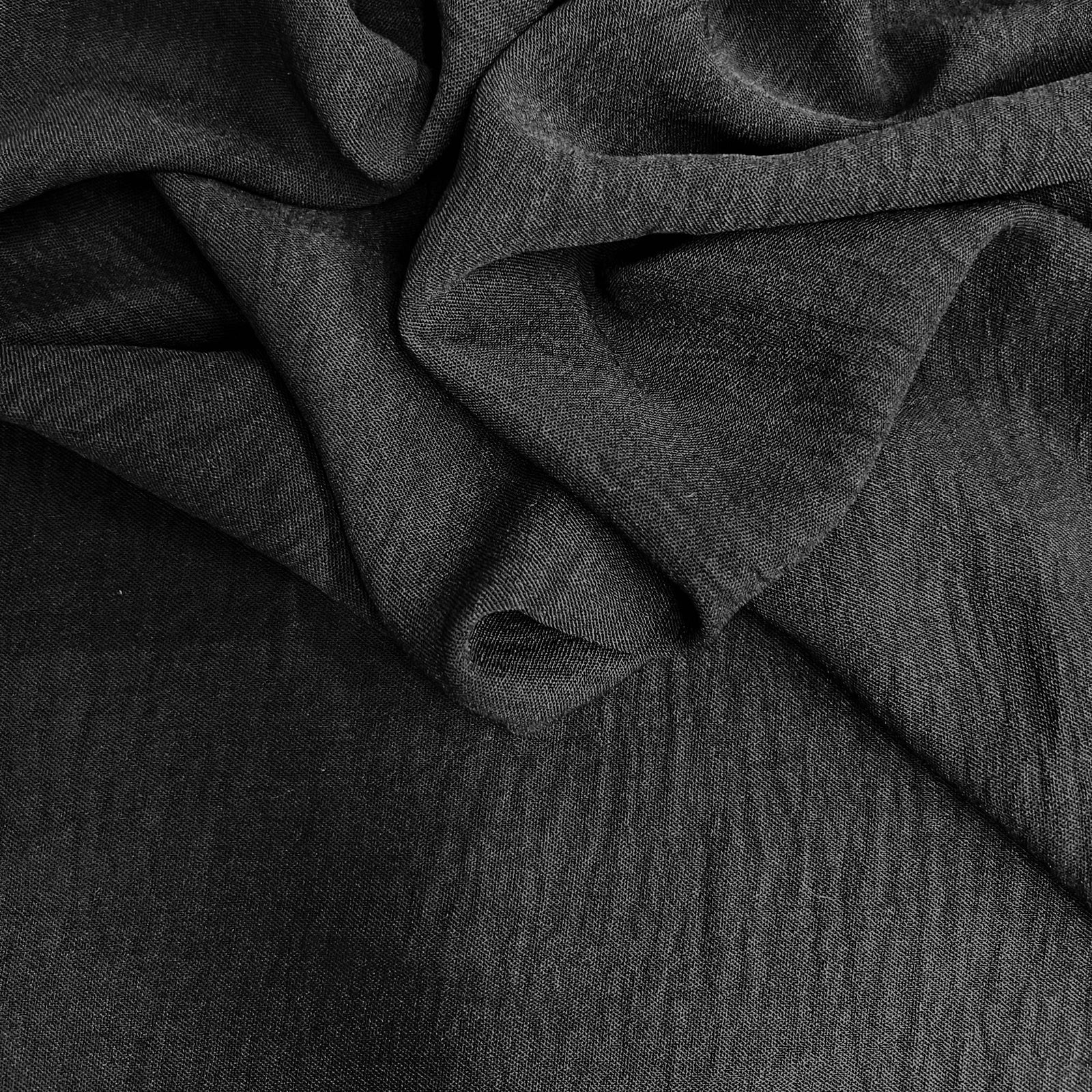 Sophia BLACK Air Flow Polyester Fabric for Dresses, Tops, Bottoms, Shawl, Scarf, Costumes, Crafts