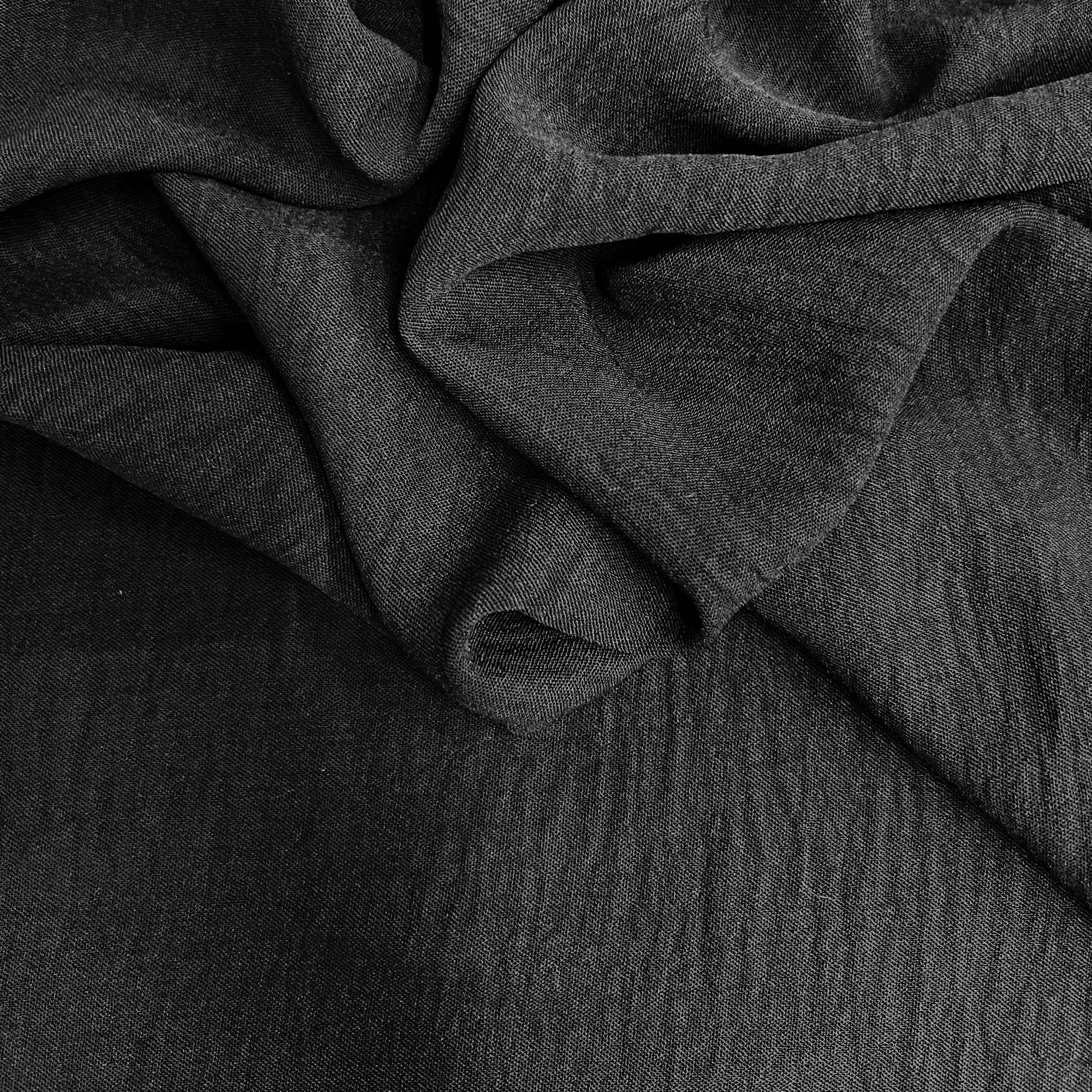 Sophia BLACK Air Flow Polyester Fabric for Dresses, Tops, Bottoms, Shawl, Scarf, Costumes, Crafts