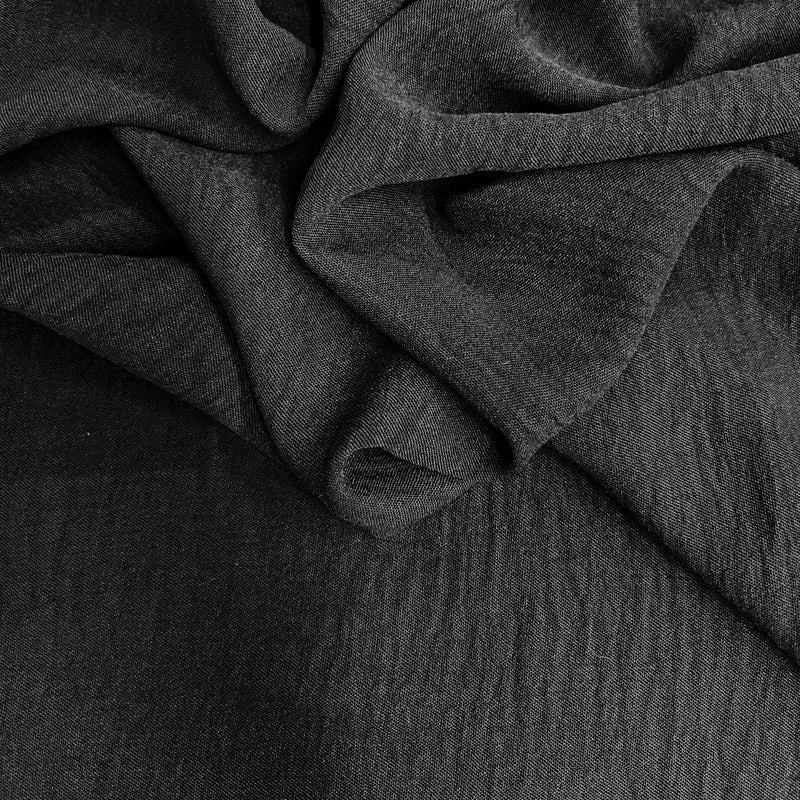 Sophia BLACK Air Flow Polyester Fabric for Dresses, Tops, Bottoms, Shawl, Scarf, Costumes, Crafts