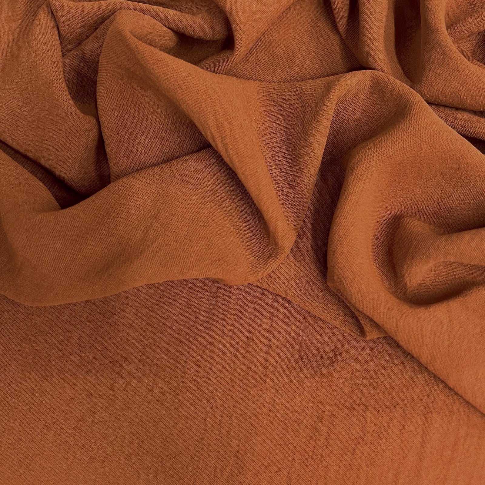 Sophia RUST Air Flow Polyester Fabric for Dresses, Tops, Bottoms, Shawl, Scarf, Costumes, Crafts