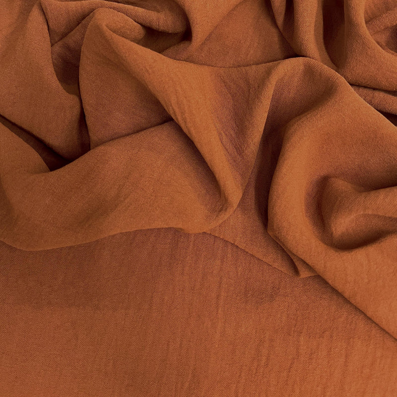 Sophia RUST Air Flow Polyester Fabric for Dresses, Tops, Bottoms, Shawl, Scarf, Costumes, Crafts