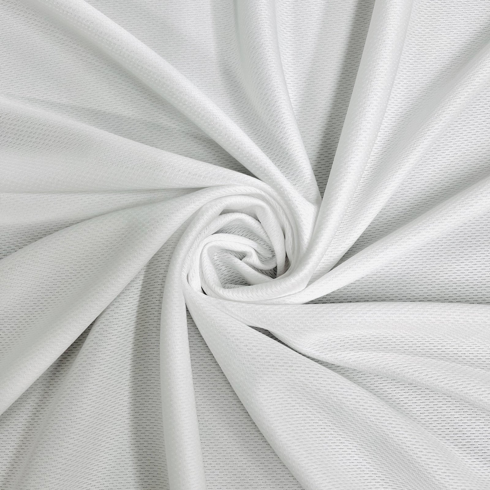 Mikaela WHITE Polyester Dimple Sports Mesh Knit Fabric by the Yard