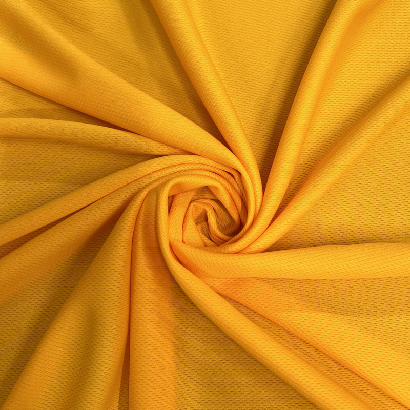 Mikaela YELLOW ORANGE Polyester Dimple Sports Mesh Knit Fabric by the Yard