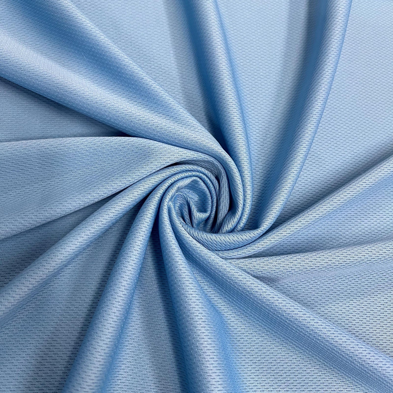 Mikaela DUSTY BLUE Polyester Dimple Sports Mesh Knit Fabric by the Yard