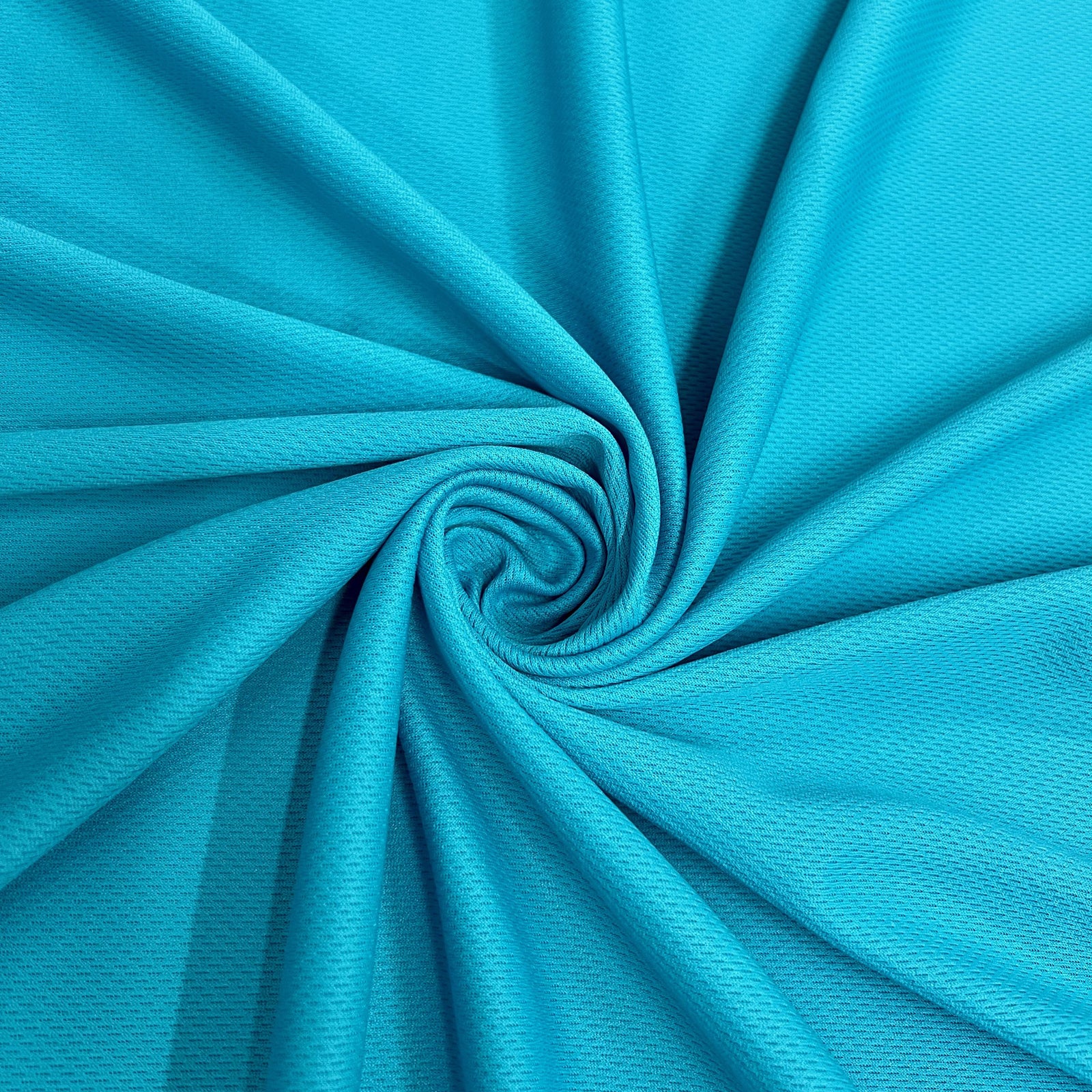 Mikaela TURQUOISE Polyester Dimple Sports Mesh Knit Fabric by the Yard