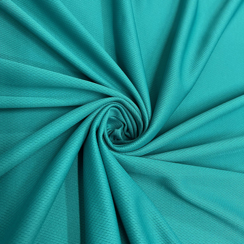 Mikaela TEAL Polyester Dimple Sports Mesh Knit Fabric by the Yard