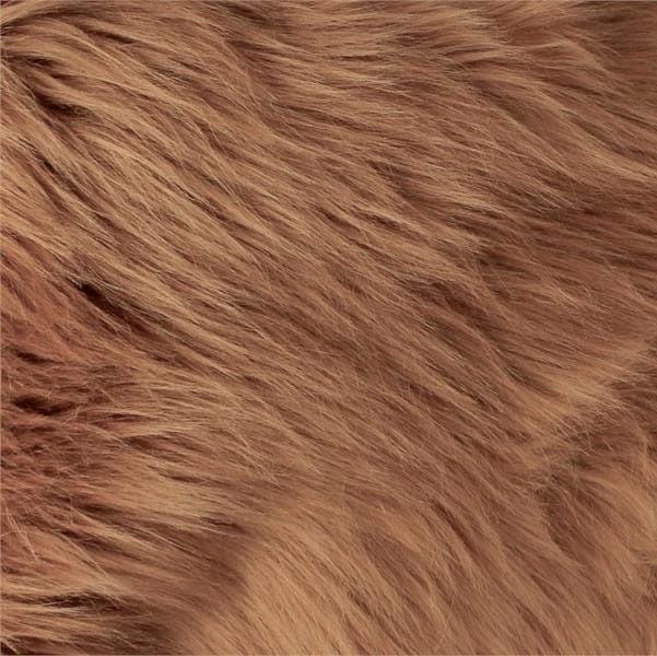 Eden MOCHA MOUSSE Shaggy Long Pile Soft Faux Fur Fabric for Fursuit, Cosplay Costume, Photo Prop, Trim, Throw Pillow, Crafts
