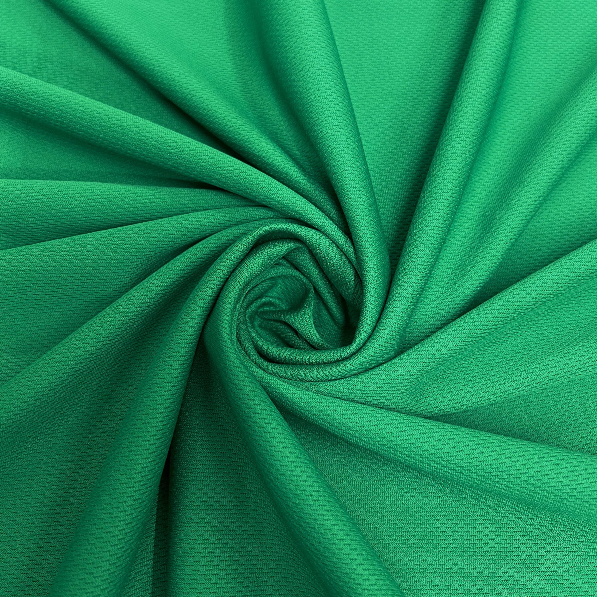 Mikaela KELLY GREEN Polyester Dimple Sports Mesh Knit Fabric by the Yard