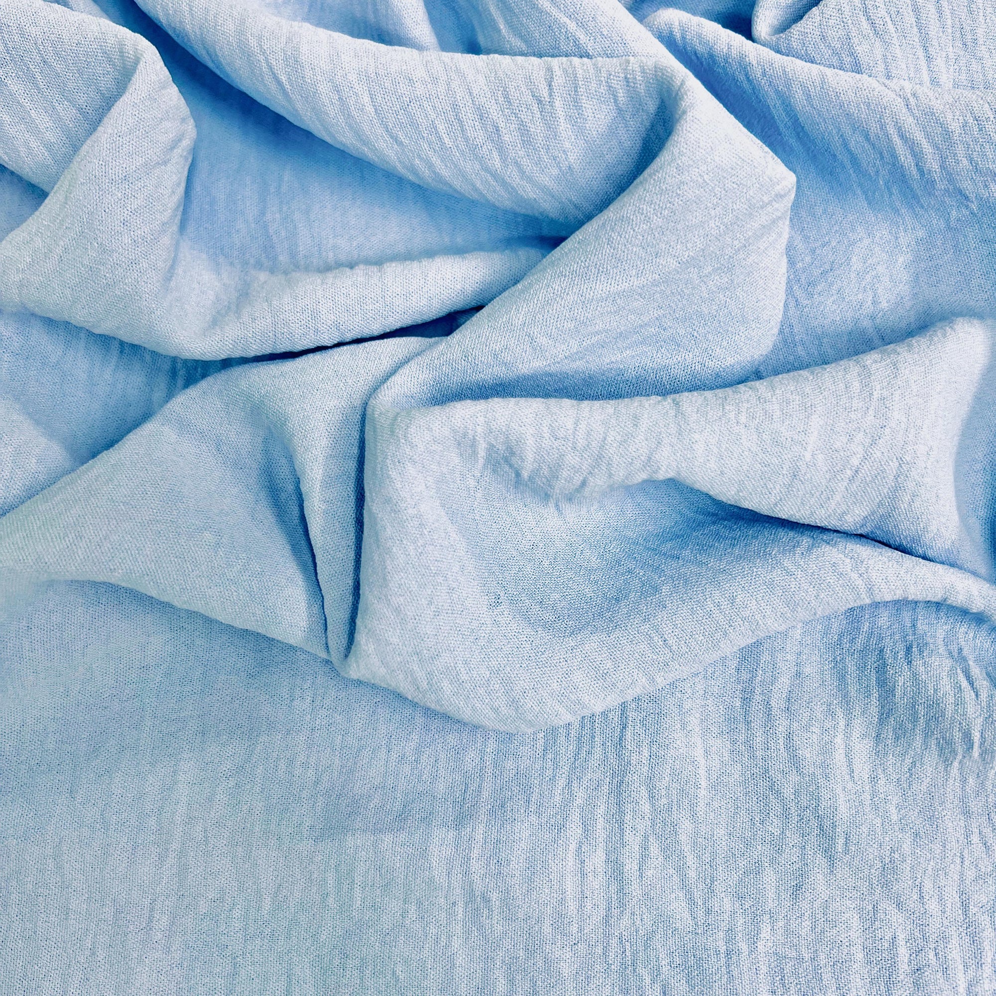 Sophia BABY BLUE Air Flow Polyester Fabric for Dresses, Tops, Bottoms, Shawl, Scarf, Costumes, Crafts