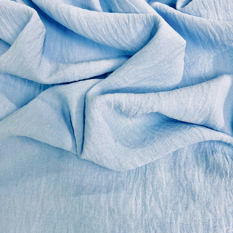 Sophia BABY BLUE Air Flow Polyester Fabric for Dresses, Tops, Bottoms, Shawl, Scarf, Costumes, Crafts