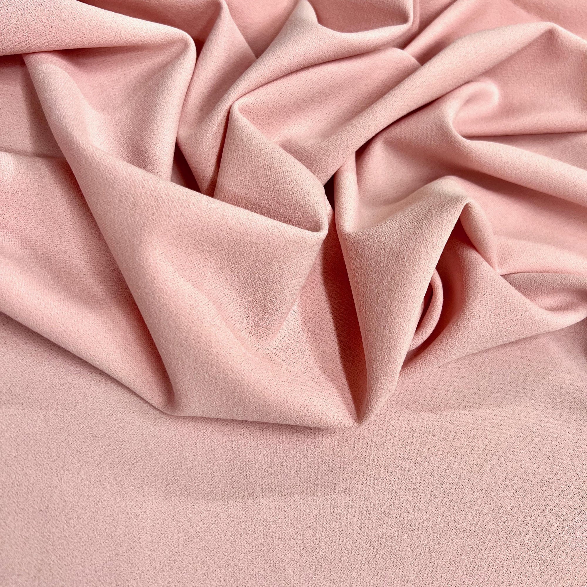 Chey BABY PINK Stretch Crepe Scuba Techno Knit Polyester Spandex Fabric for Bows, Top Knots, Head Wraps, Clothes, Costumes, Crafts