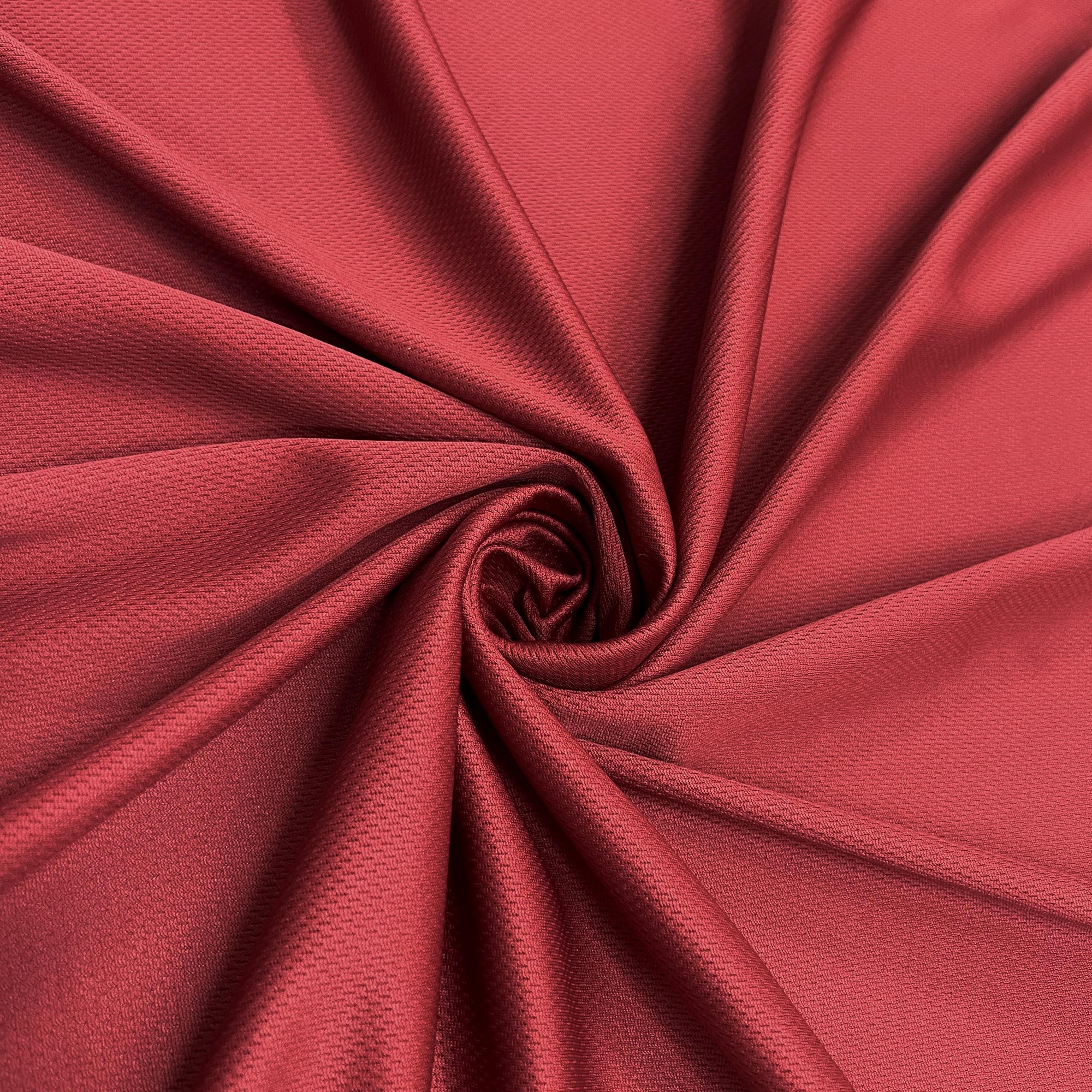 Mikaela BURGUNDY Polyester Dimple Sports Mesh Knit Fabric by the Yard