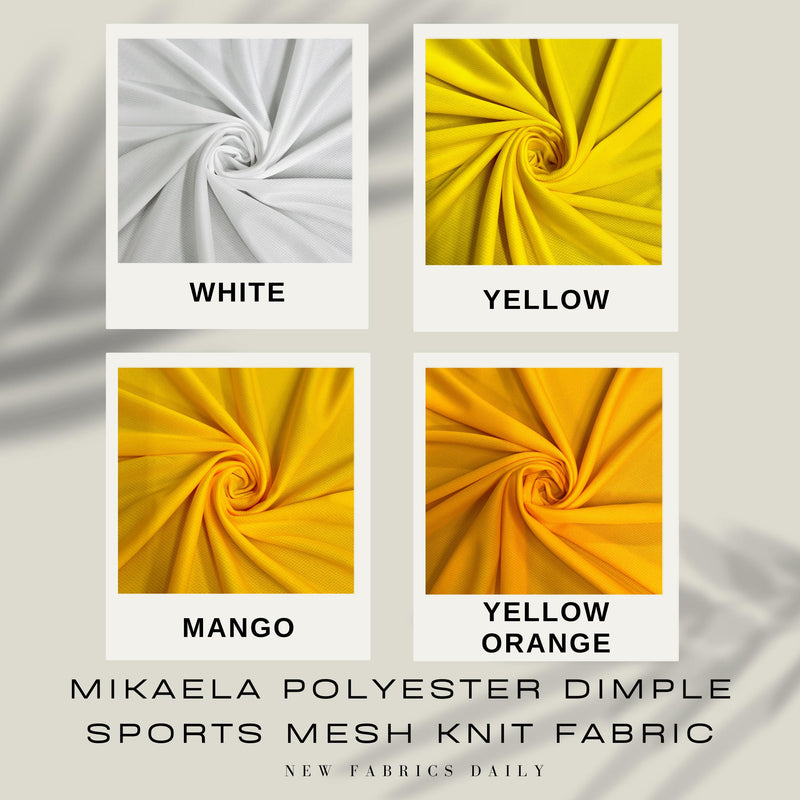 Mikaela Polyester Dimple Sports Mesh Knit Fabric by the Yard