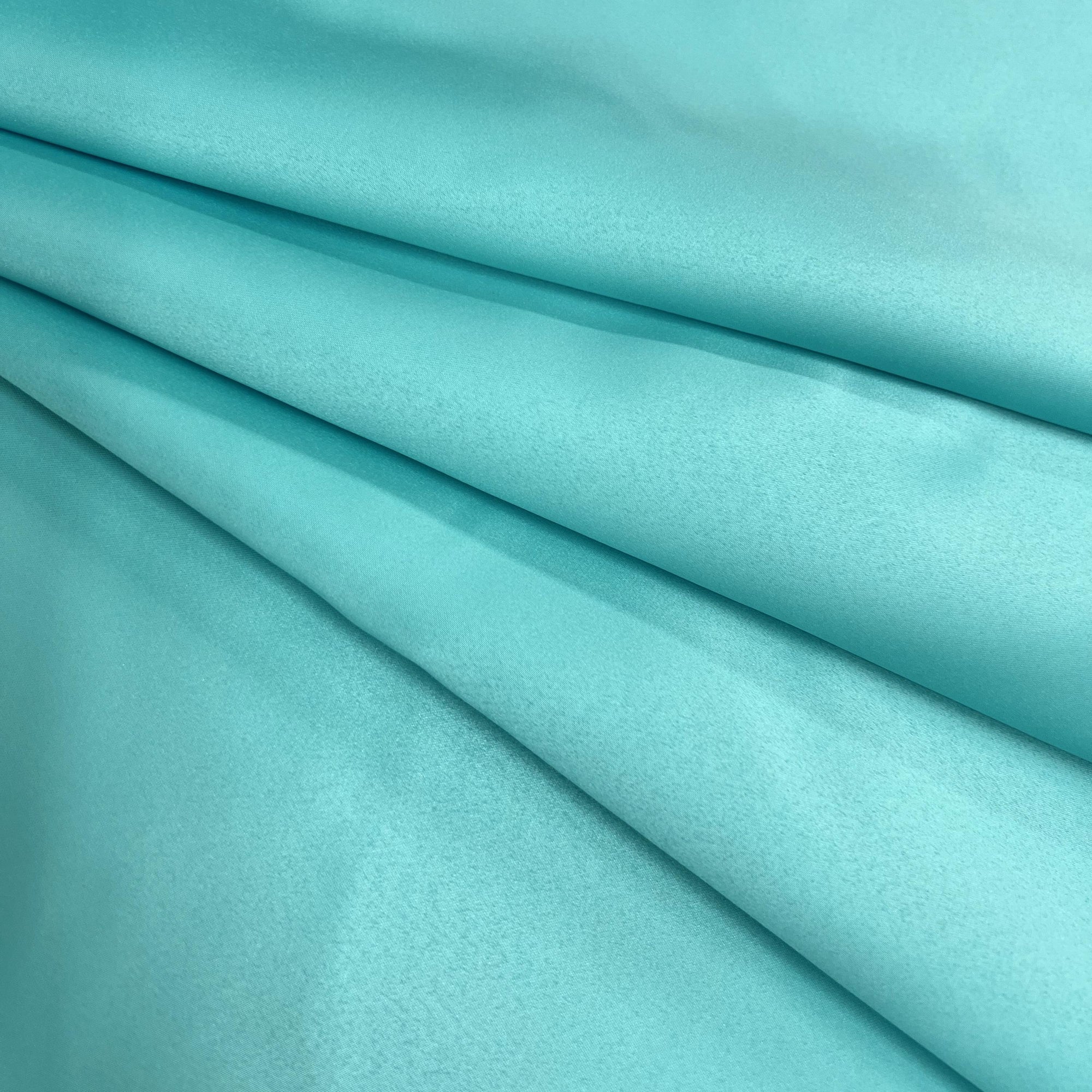 Audrey TURQUOISE Polyester Dull Satin | Matte Satin Fabric for Gowns, Dresses, Skirts, Curtains, Costumes, Home Decor, Crafts, etc.