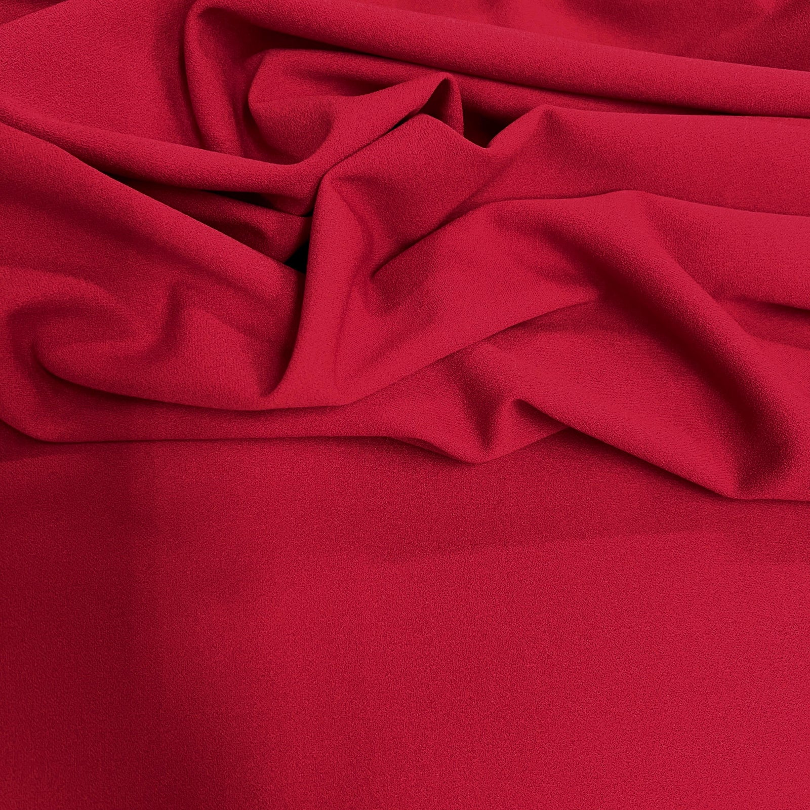 Chey RED Stretch Crepe Scuba Techno Knit Polyester Spandex Fabric for Bows, Top Knots, Head Wraps, Clothes, Costumes, Crafts