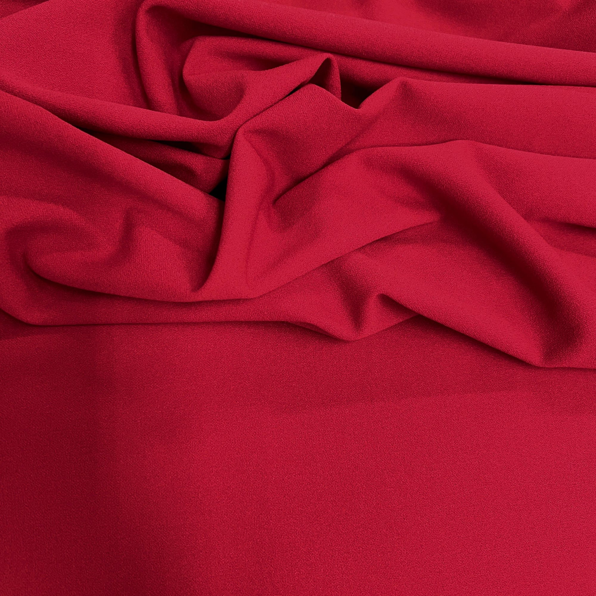 Chey RED Stretch Crepe Scuba Techno Knit Polyester Spandex Fabric for Bows, Top Knots, Head Wraps, Clothes, Costumes, Crafts