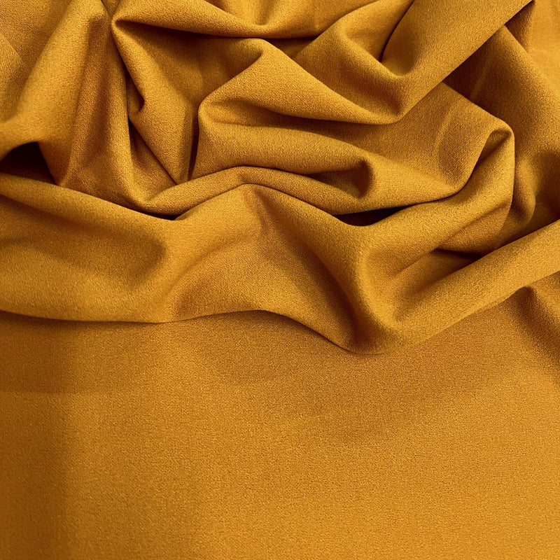 Chey MUSTARD Stretch Crepe Scuba Techno Knit Polyester Spandex Fabric for Bows, Top Knots, Head Wraps, Clothes, Costumes, Crafts