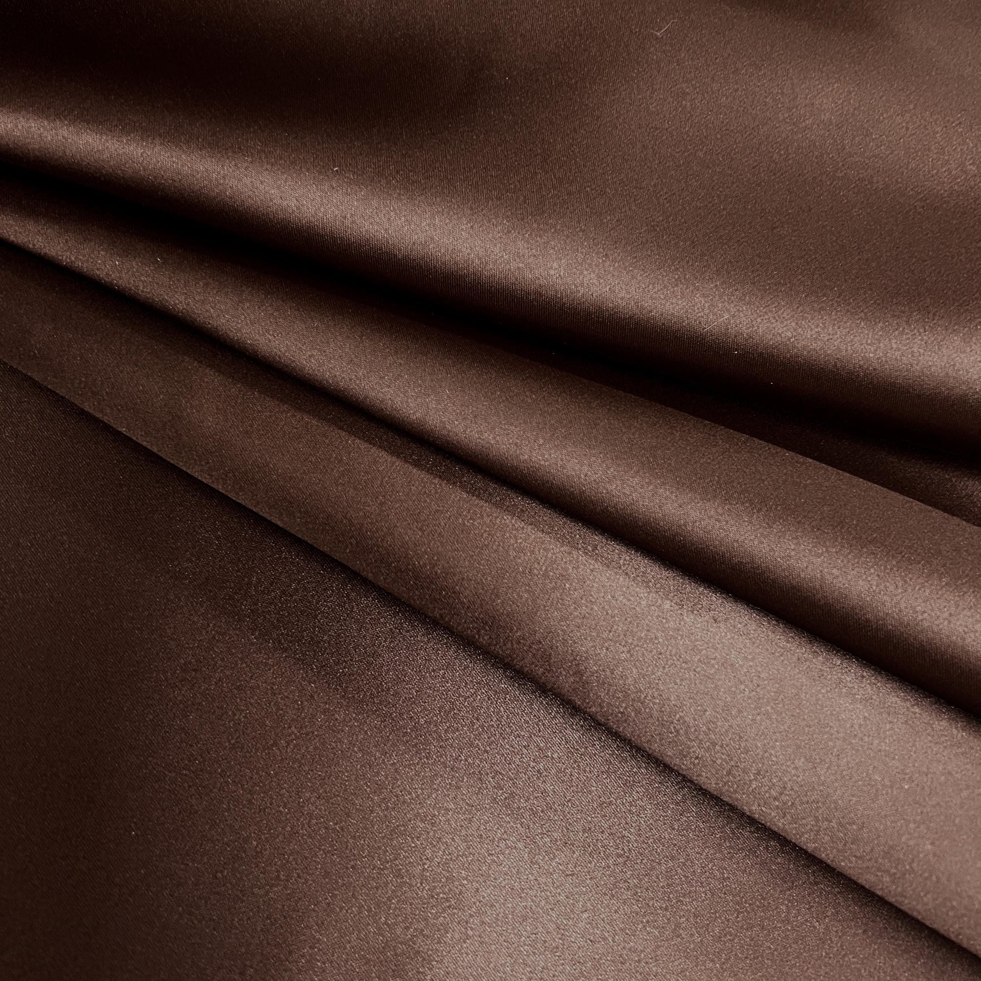Audrey BROWN Polyester Dull Satin | Matte Satin Fabric for Gowns, Dresses, Skirts, Curtains, Costumes, Home Decor, Crafts, etc.
