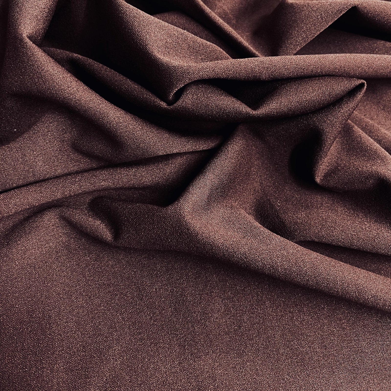Chey BROWN Stretch Crepe Scuba Techno Knit Polyester Spandex Fabric for Bows, Top Knots, Head Wraps, Clothes, Costumes, Crafts