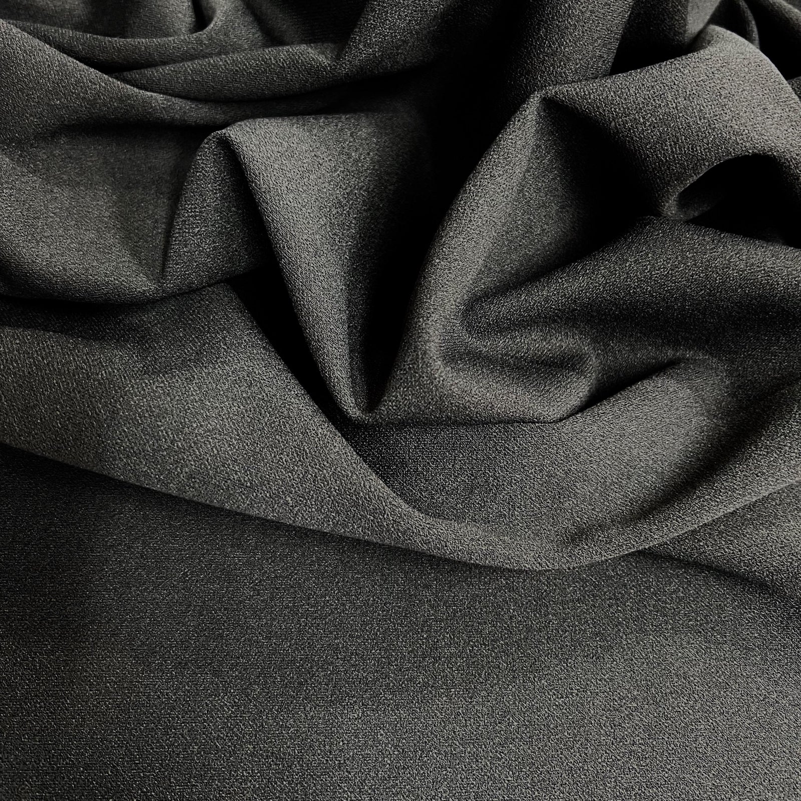 Chey CHARCOAL GREY Stretch Crepe Scuba Techno Knit Polyester Spandex Fabric for Bows, Top Knots, Head Wraps, Clothes, Costumes, Crafts
