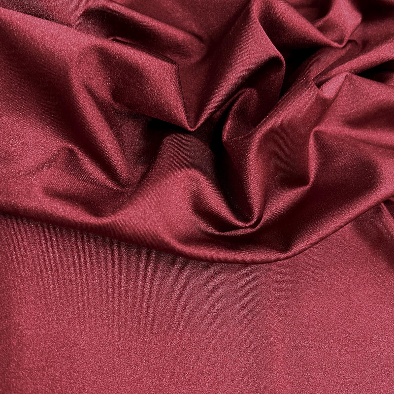 Elle BURGUNDY Nylon Spandex Stretch Shiny Tricot Medium Weight Fabric for Apparel, Swimwear, Activewear, Sportswear, Costumes, Crafts