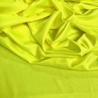 Elle NEON YELLOW Nylon Spandex Stretch Shiny Tricot Medium Weight Fabric for Apparel, Swimwear, Activewear, Sportswear, Costumes, Crafts
