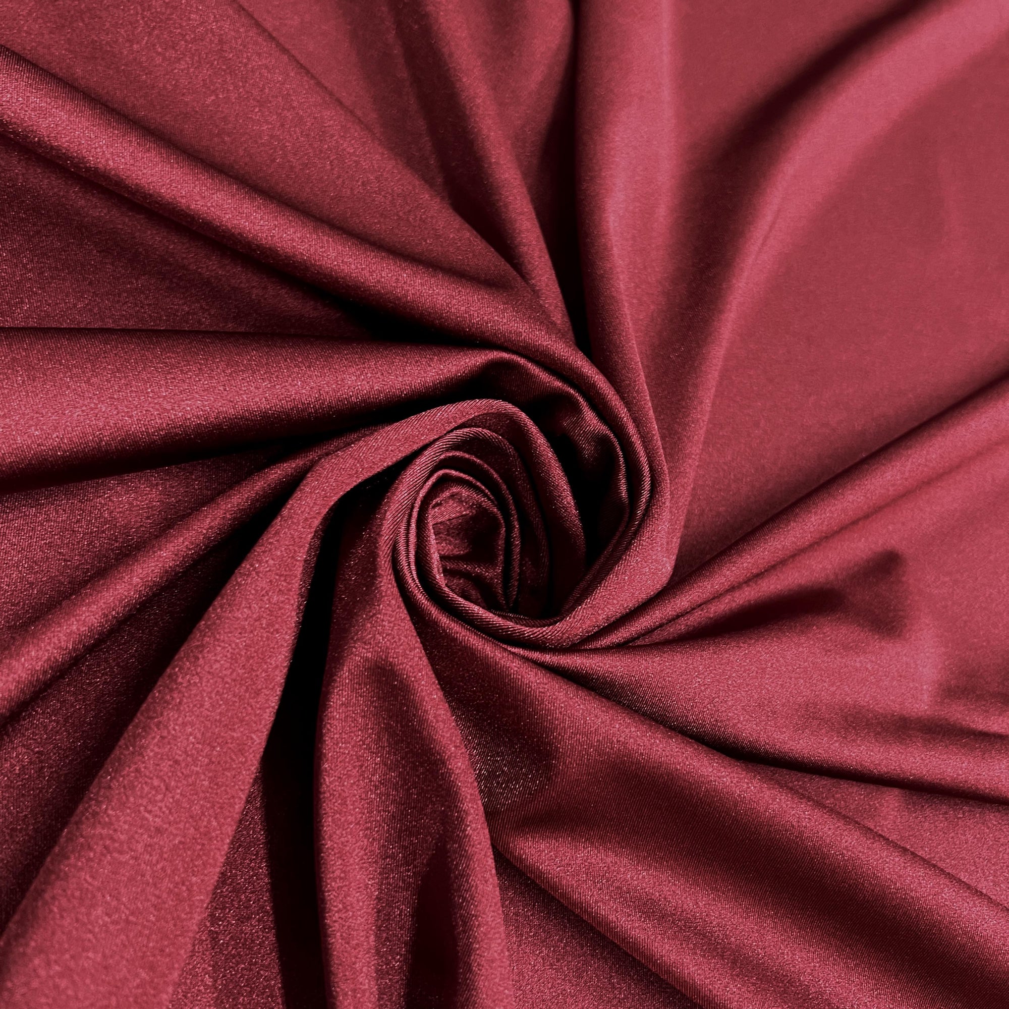 Elle BURGUNDY Nylon Spandex Stretch Shiny Tricot Medium Weight Fabric for Apparel, Swimwear, Activewear, Sportswear, Costumes, Crafts
