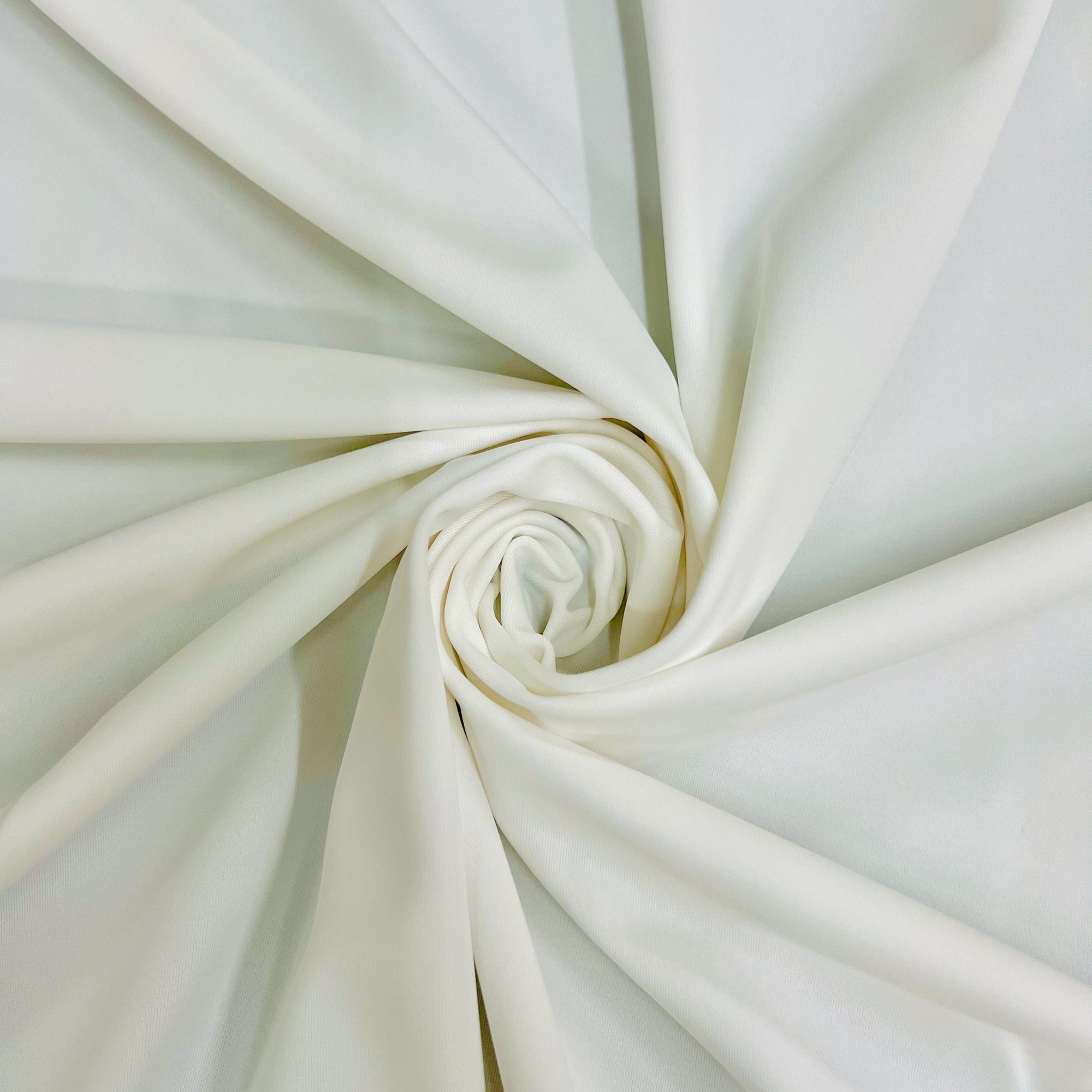 Giselle IVORY Nylon Spandex Stretch Matte Tricot Medium Weight Fabric for Apparel, Swimwear, Activewear, Sportswear, Costumes, Crafts