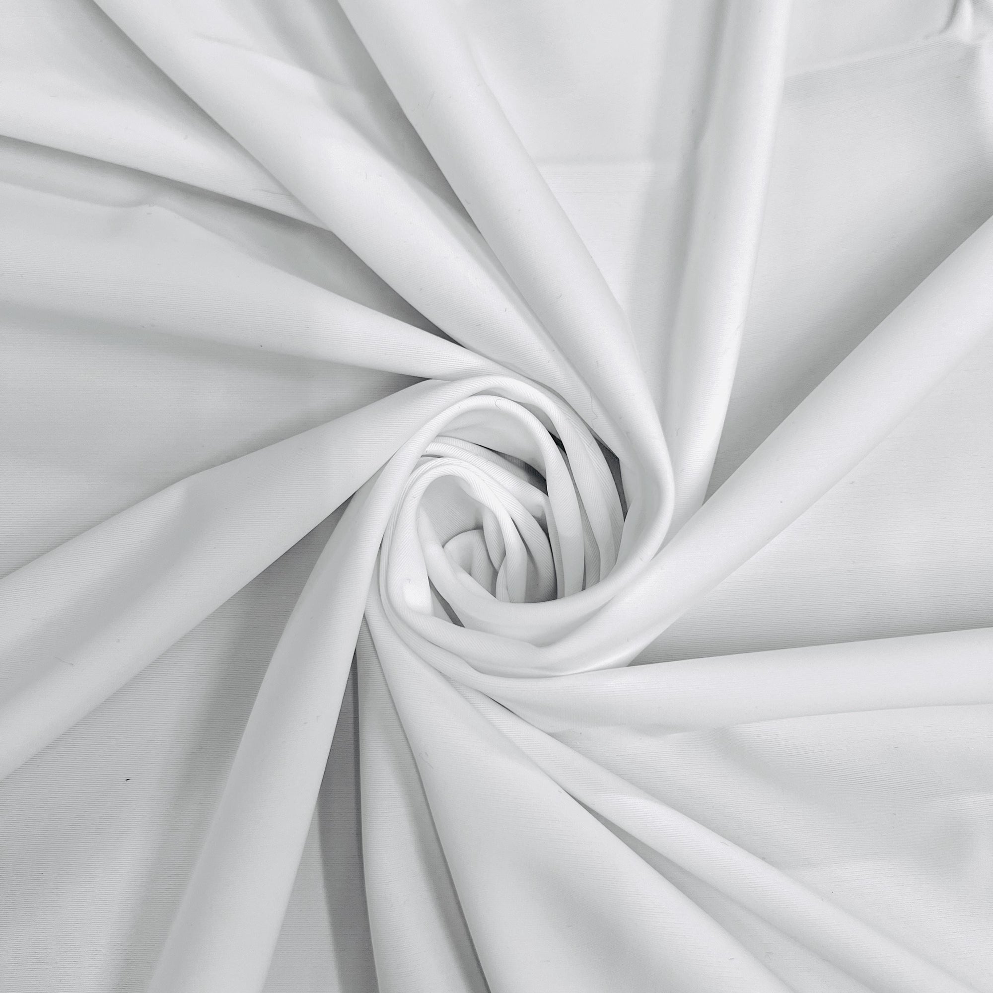 Giselle WHITE Nylon Spandex Stretch Matte Tricot Medium Weight Fabric for Apparel, Swimwear, Activewear, Sportswear, Costumes, Crafts