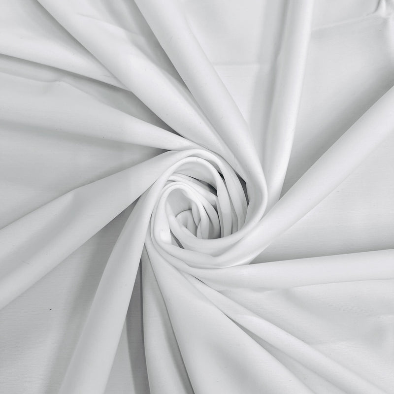 Giselle WHITE Nylon Spandex Stretch Matte Tricot Medium Weight Fabric for Apparel, Swimwear, Activewear, Sportswear, Costumes, Crafts