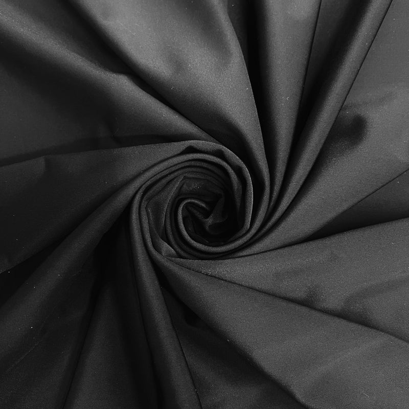 Giselle BLACK Nylon Spandex Stretch Matte Tricot Medium Weight Fabric for Apparel, Swimwear, Activewear, Sportswear, Costumes, Crafts