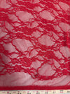 Emily RED Floral Nylon 4-way Stretch Spandex Lace Fabric