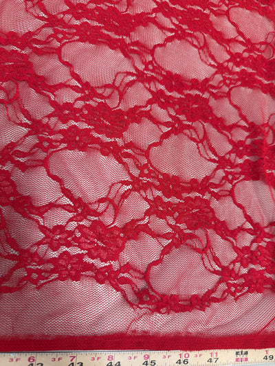 Emily RED Floral Nylon 4-way Stretch Spandex Lace Fabric