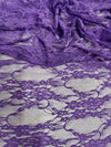 Emily PURPLE Floral Nylon 4-way Stretch Spandex Lace Fabric