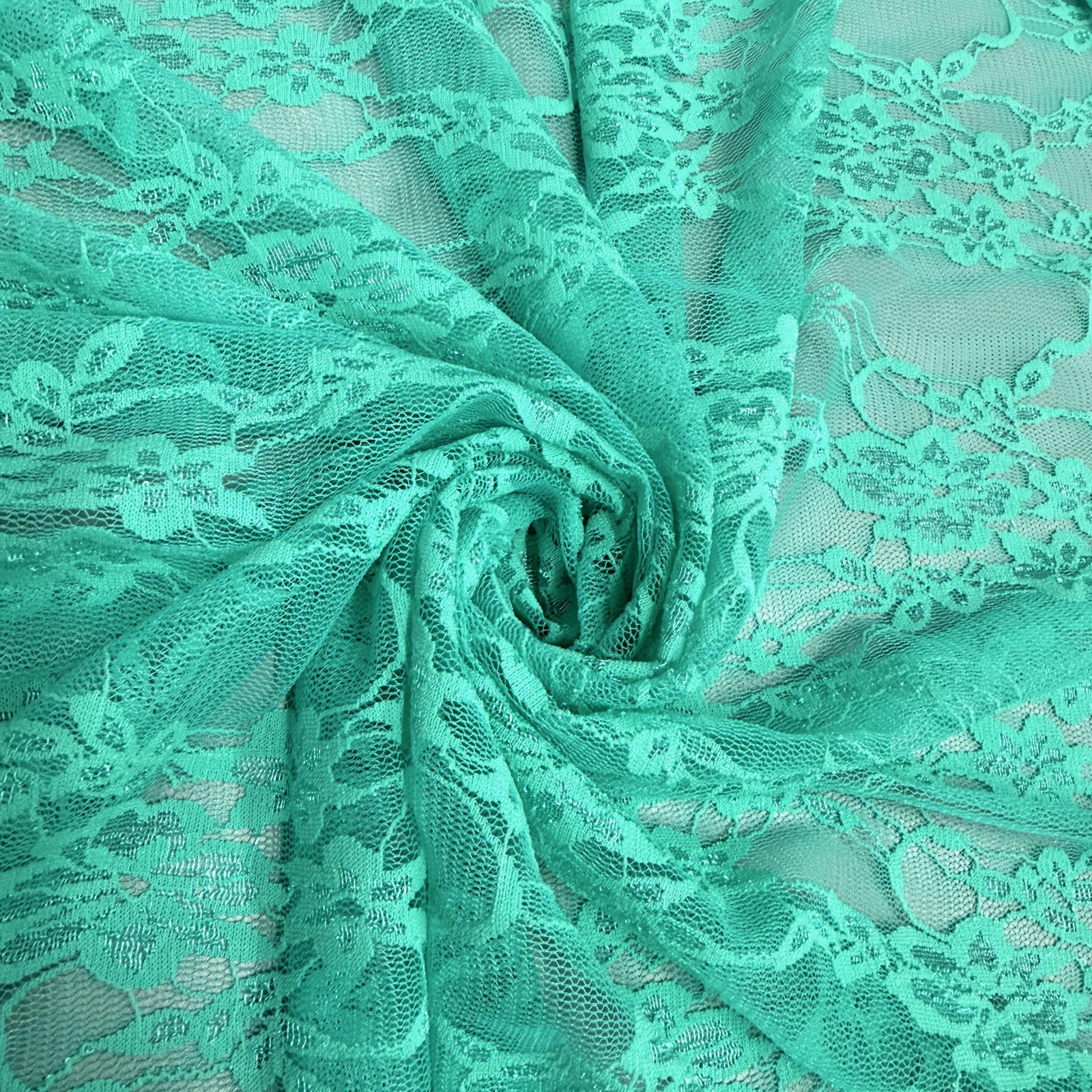 Emily LIGHT JADE Floral Nylon 4-way Stretch Spandex Lace Fabric