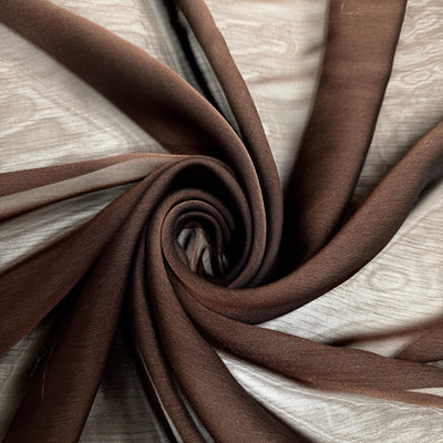 Jolene CHOCOLATE BROWN Polyester Two-Tone Chiffon Fabric by the Yard