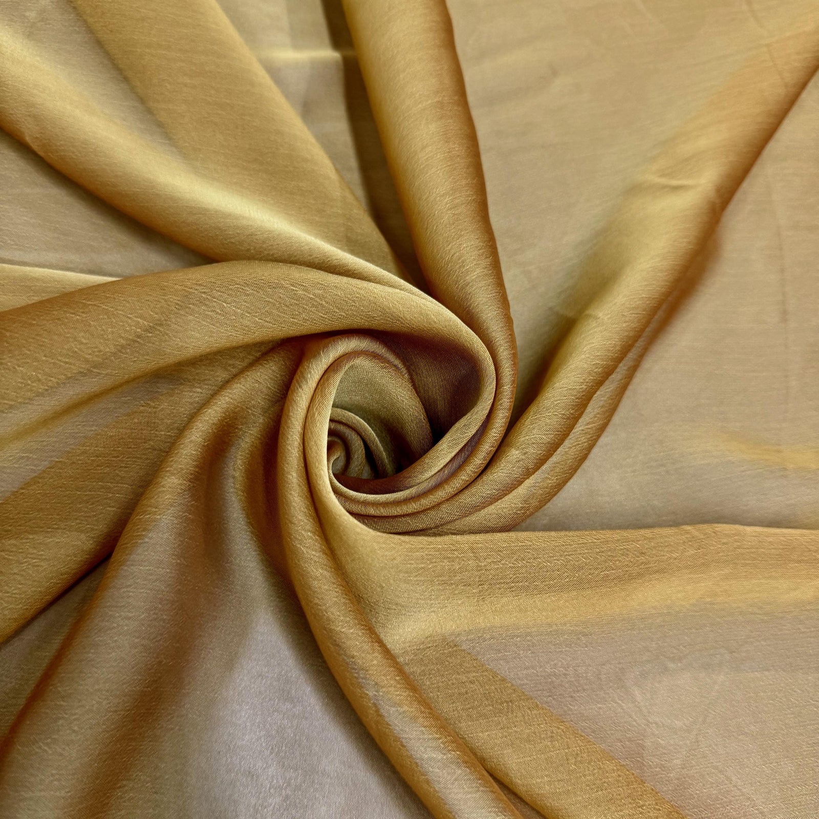 Jolene GOLD DARK GOLD Polyester Two-Tone Chiffon Fabric by the Yard